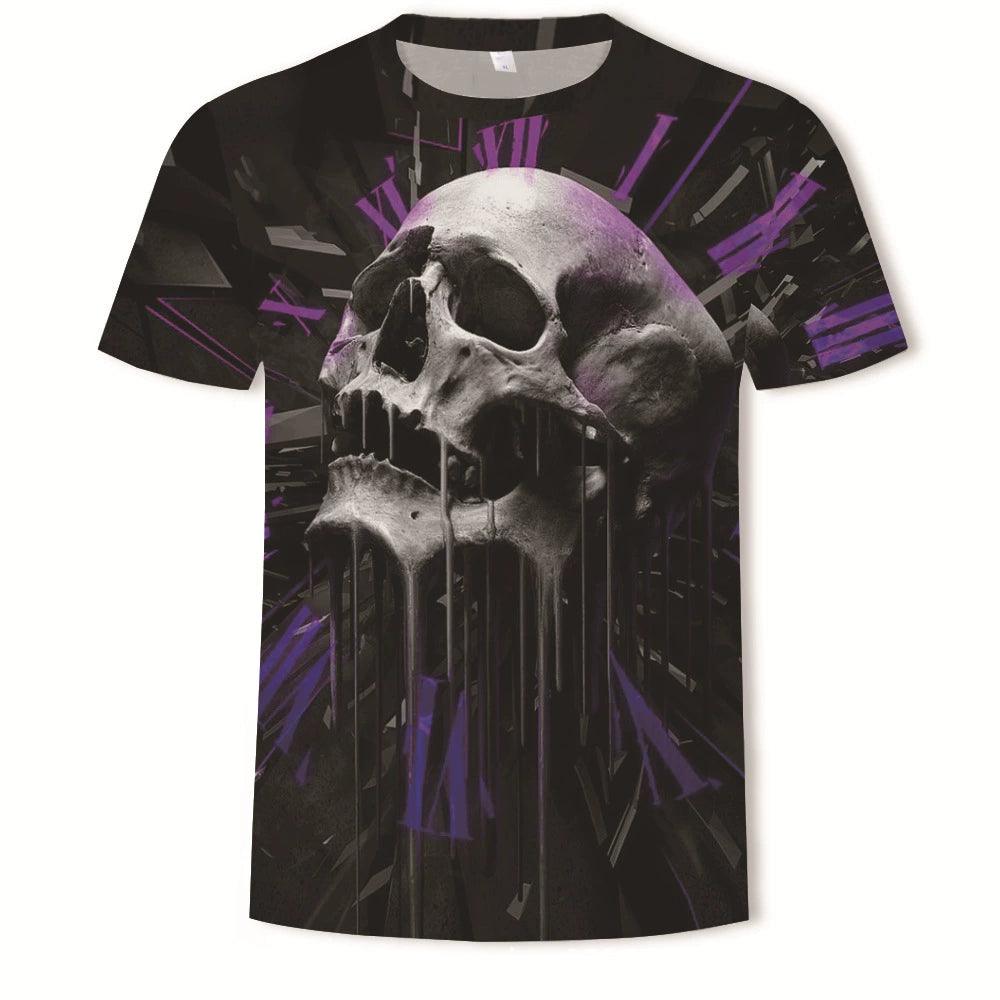 KISS Skull Print Slim Fit Crewneck T-Shirt - Popular Short Sleeve Tee - Premium t-shirt from Lizard Vigilante - Just $22.99! Shop now at Lizard Vigilante