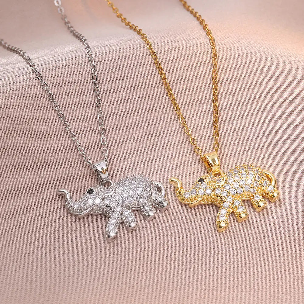 European And American Personalized Fashion Zircon Animal Necklace