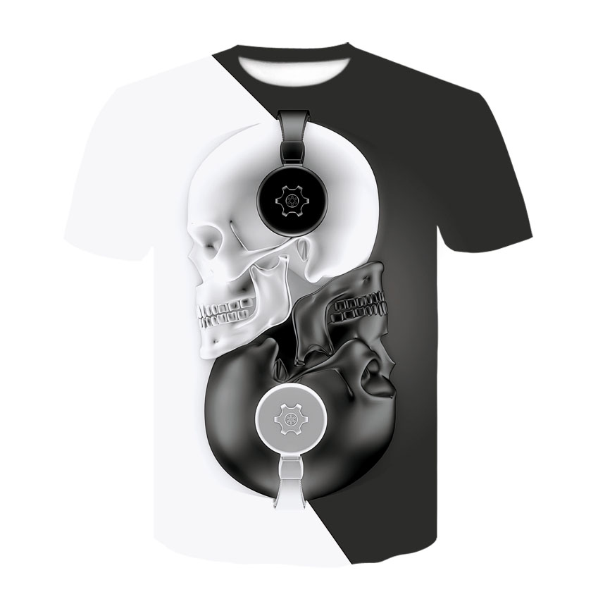 3D Skull Print Large Size Short Sleeve 3D Skull Print Plus Size Short Sleeve - Premium T-shirt from Lizard Vigilante - Just $23.99! Shop now at Lizard Vigilante