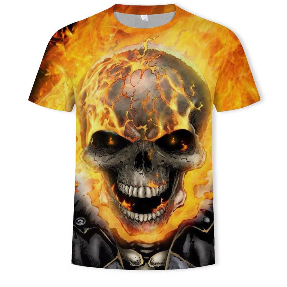 KISS Skull Print Slim Fit Crewneck T-Shirt - Popular Short Sleeve Tee - Premium t-shirt from Lizard Vigilante - Just $22.99! Shop now at Lizard Vigilante