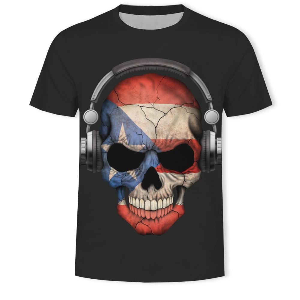 KISS Skull Print Slim Fit Crewneck T-Shirt - Popular Short Sleeve Tee - Premium t-shirt from Lizard Vigilante - Just $22.99! Shop now at Lizard Vigilante