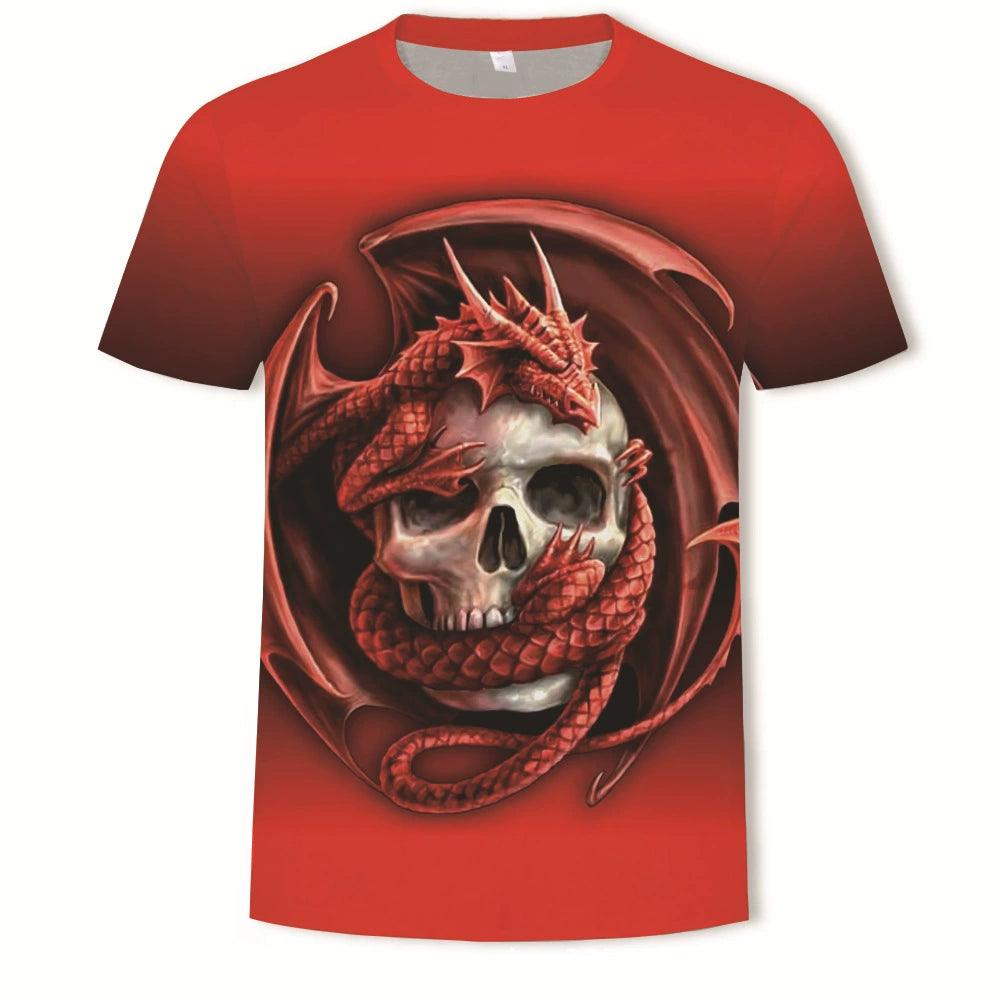 KISS Skull Print Slim Fit Crewneck T-Shirt - Popular Short Sleeve Tee - Premium t-shirt from Lizard Vigilante - Just $22.99! Shop now at Lizard Vigilante