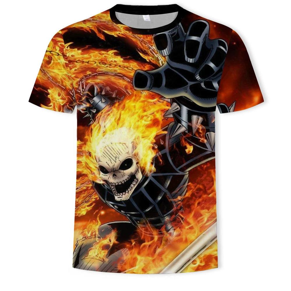 KISS Skull Print Slim Fit Crewneck T-Shirt - Popular Short Sleeve Tee - Premium t-shirt from Lizard Vigilante - Just $22.99! Shop now at Lizard Vigilante