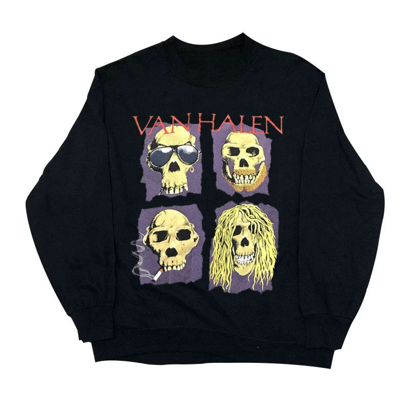 Vintage Van Halen Band Long Sleeve Sweater That Will Make You Feel Like a Rockstar - Premium sweater from Lizard Vigilante - Just $37.99! Shop now at Lizard Vigilante