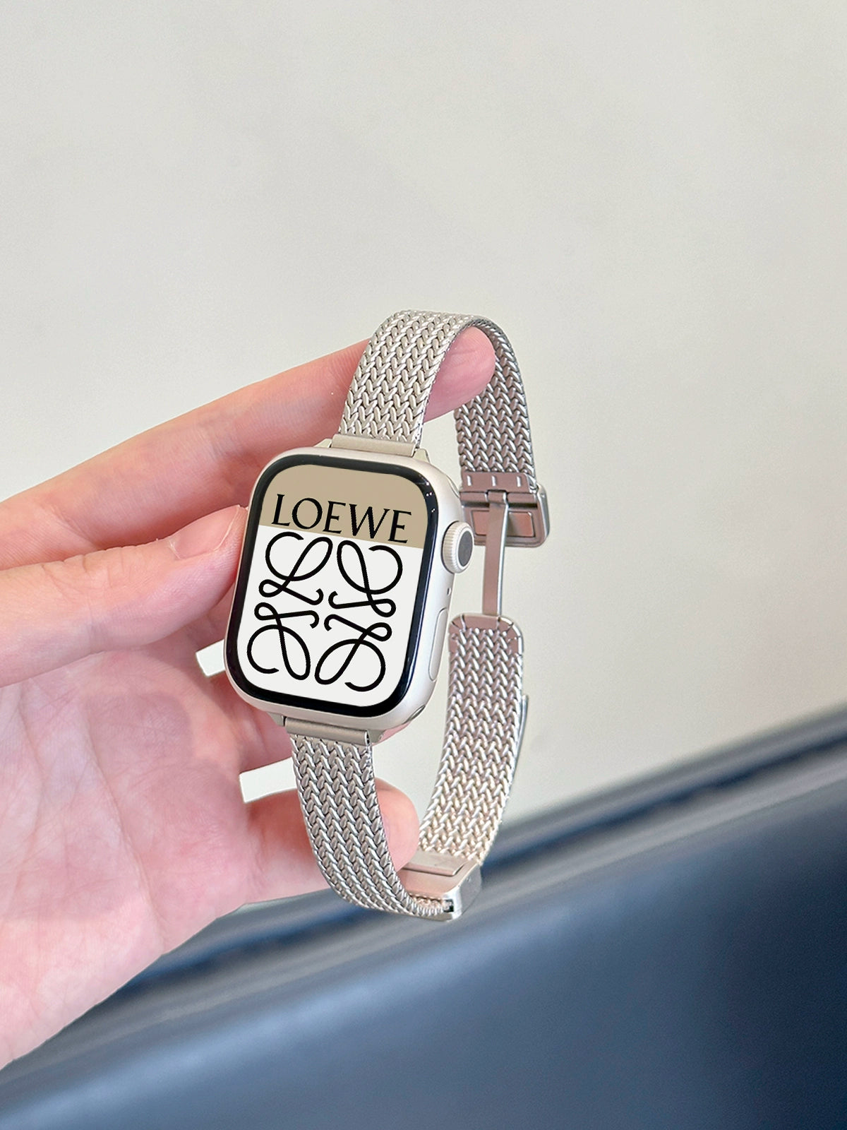 Elegant Stainless Steel Apple Watch Band with Wheat Magnetic Buckle Strap - Premium watchband from Lizard Vigilante - Just $19.99! Shop now at Lizard Vigilante