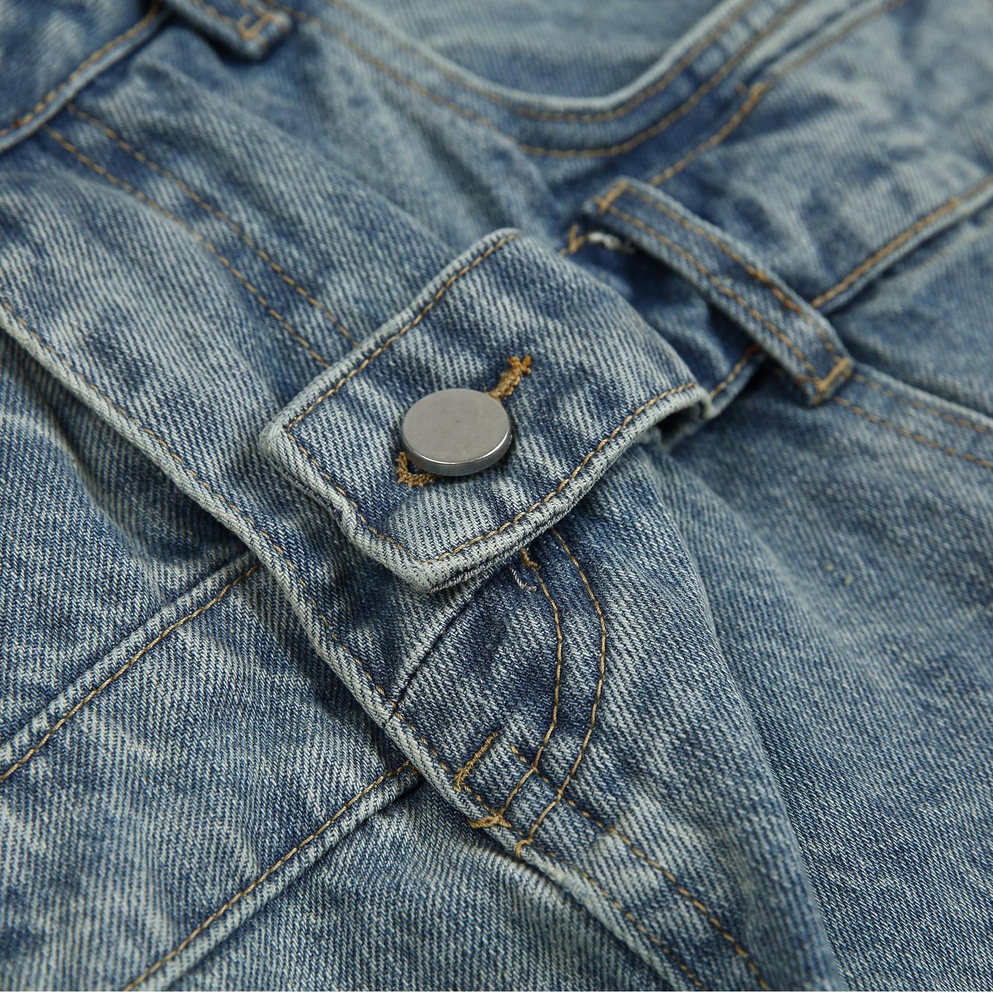 Double Waist Design Loose Leisure Workwear Trousers