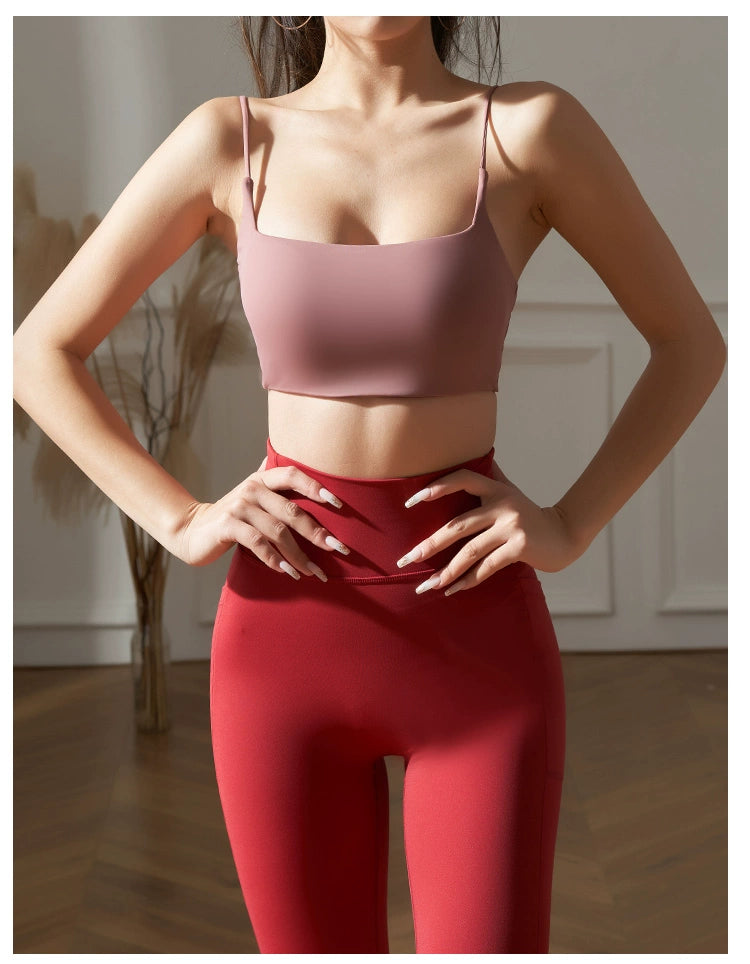 Yoga Grapefruit Meat Backless Bra Sports Intimates - Premium  from Lizard Vigilante - Just $27.99! Shop now at Lizard Vigilante