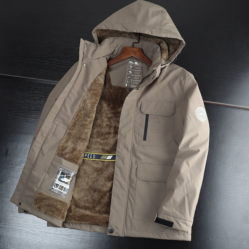 Winter Warrior: Fleece-Lined Windproof Coat - Premium coat from Lizard Vigilante - Just $43.99! Shop now at Lizard Vigilante