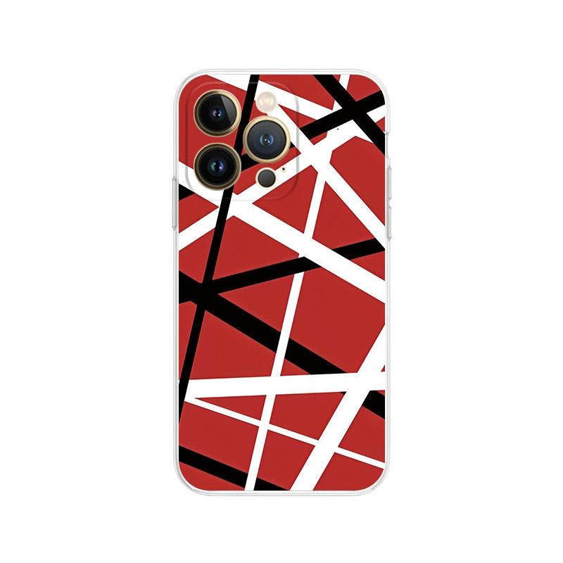 Heavy Metal Rock Band Van Halen Classic Guitar vh Black and White Red Color Matching Peripheral Applicable Iphone15promax/14plus/13 Mobile Phone Shell Protective Case - Lizard Vigilante