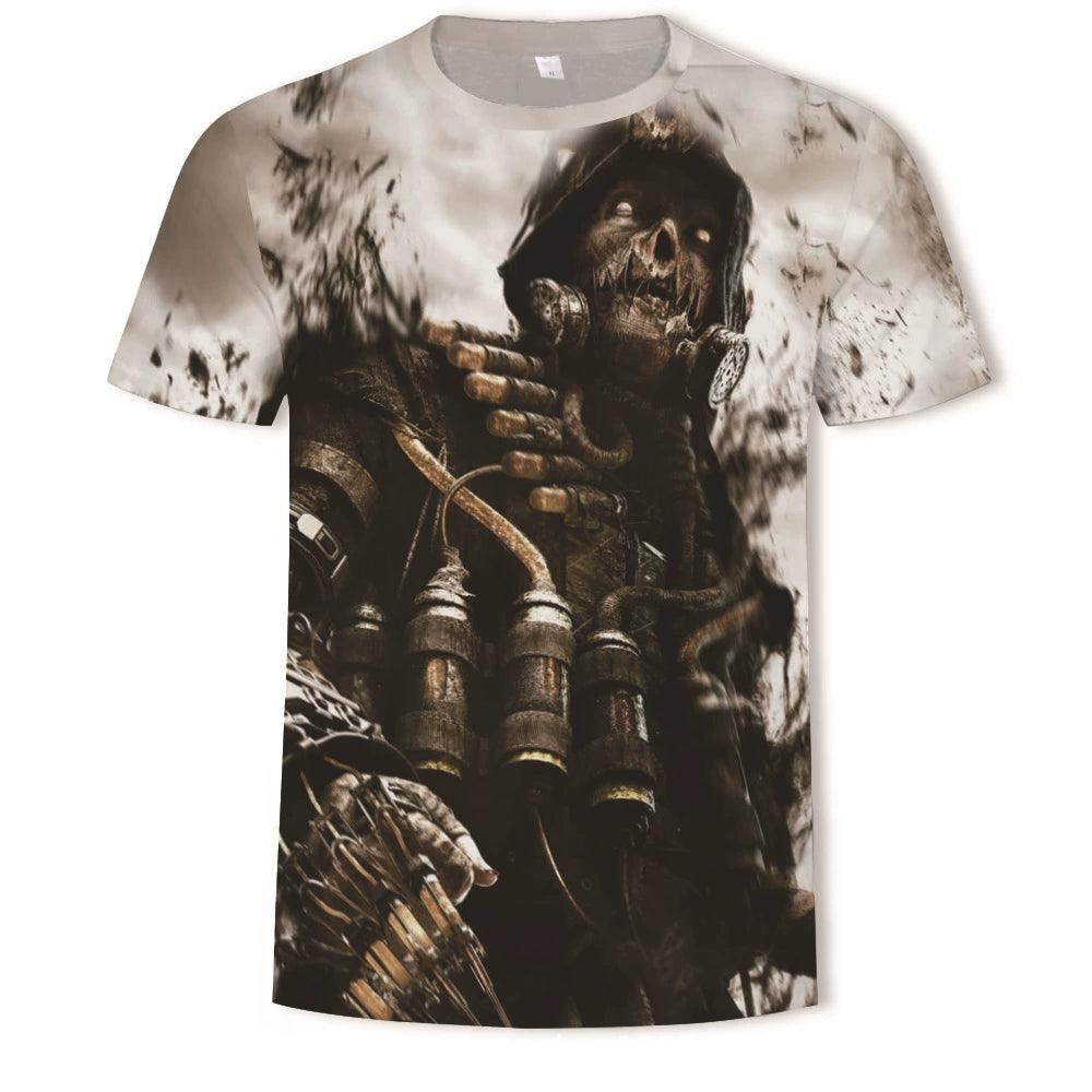 KISS Skull Print Slim Fit Crewneck T-Shirt - Popular Short Sleeve Tee - Premium t-shirt from Lizard Vigilante - Just $22.99! Shop now at Lizard Vigilante