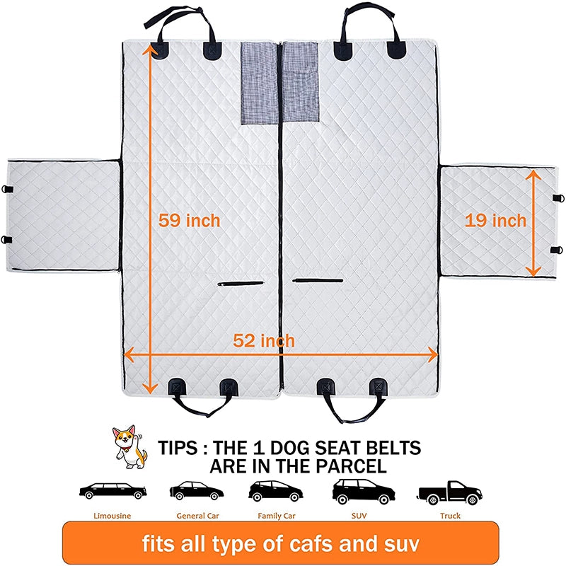 Pet Rear Row Car Mat Dog Car Handy Gadget Trunk Dog Bed Car Seat Cushion Kennel Rear Seat Cushion - Lizard Vigilante