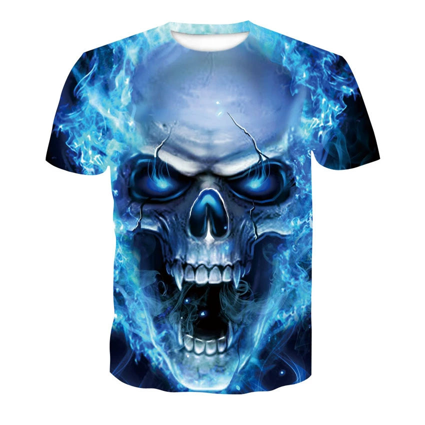 3D Skull Print Large Size Short Sleeve 3D Skull Print Plus Size Short Sleeve - Premium T-shirt from Lizard Vigilante - Just $23.99! Shop now at Lizard Vigilante