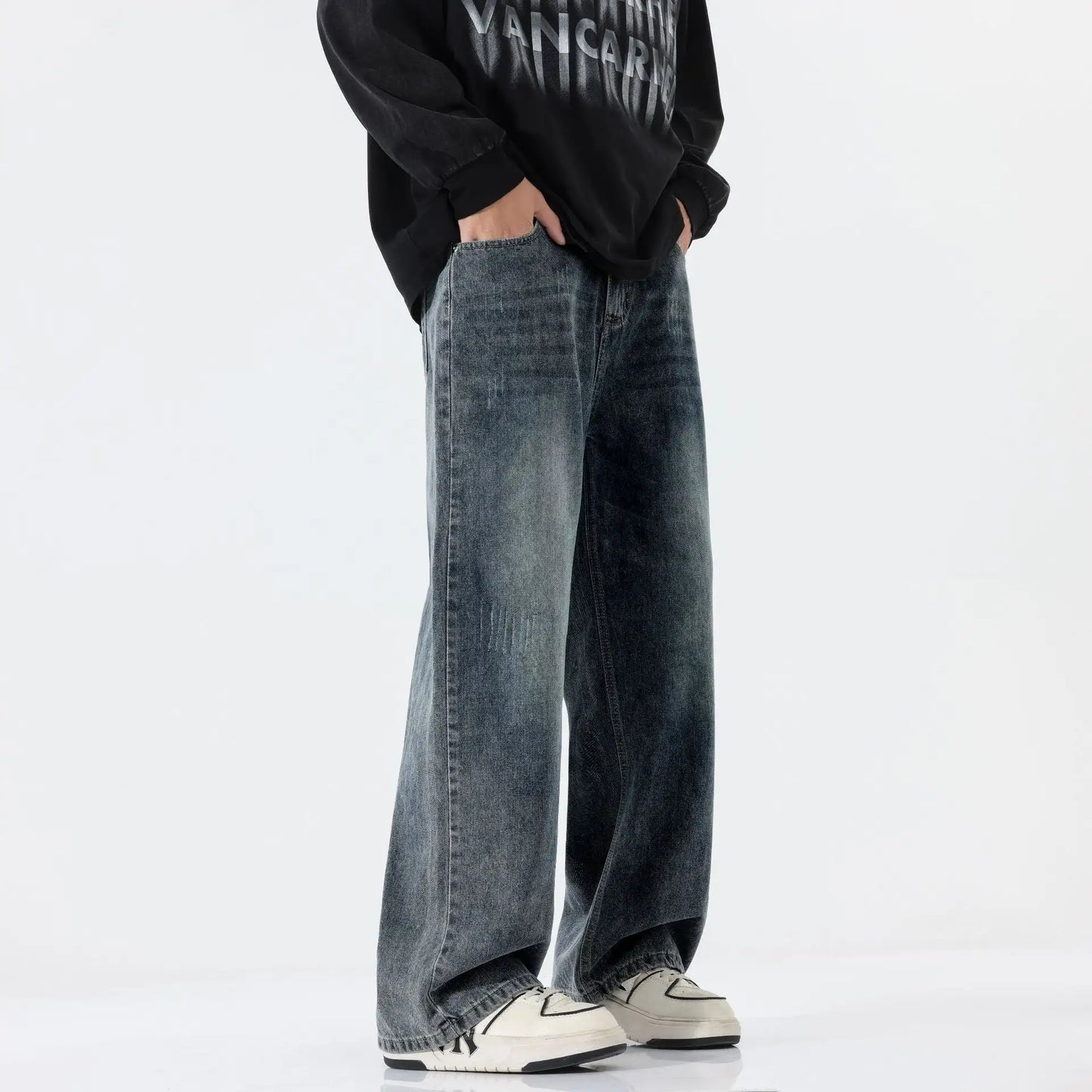 American Retro Straight Jeans Men's All-match Casual