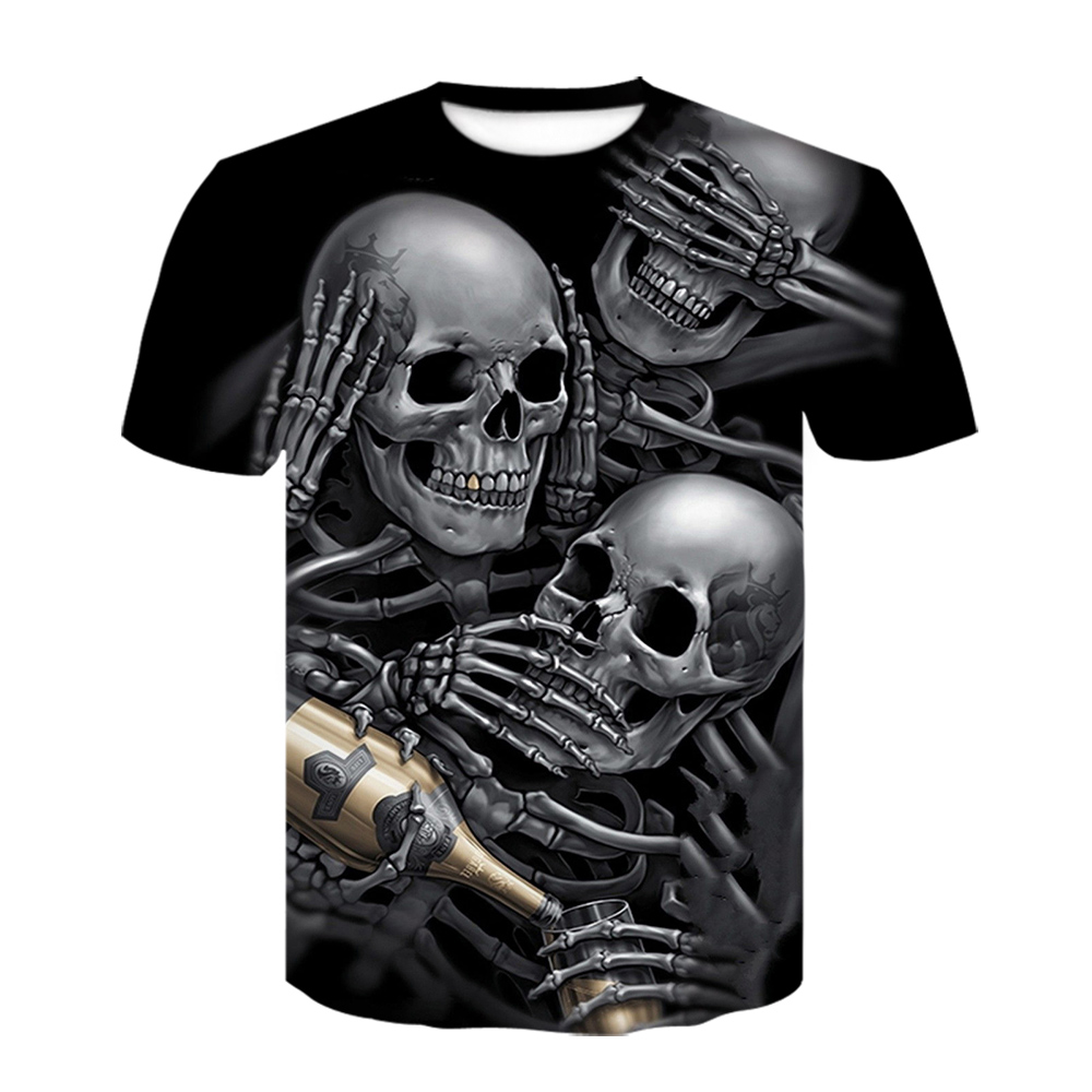 3D Skull Print Large Size Short Sleeve 3D Skull Print Plus Size Short Sleeve - Premium T-shirt from Lizard Vigilante - Just $23.99! Shop now at Lizard Vigilante