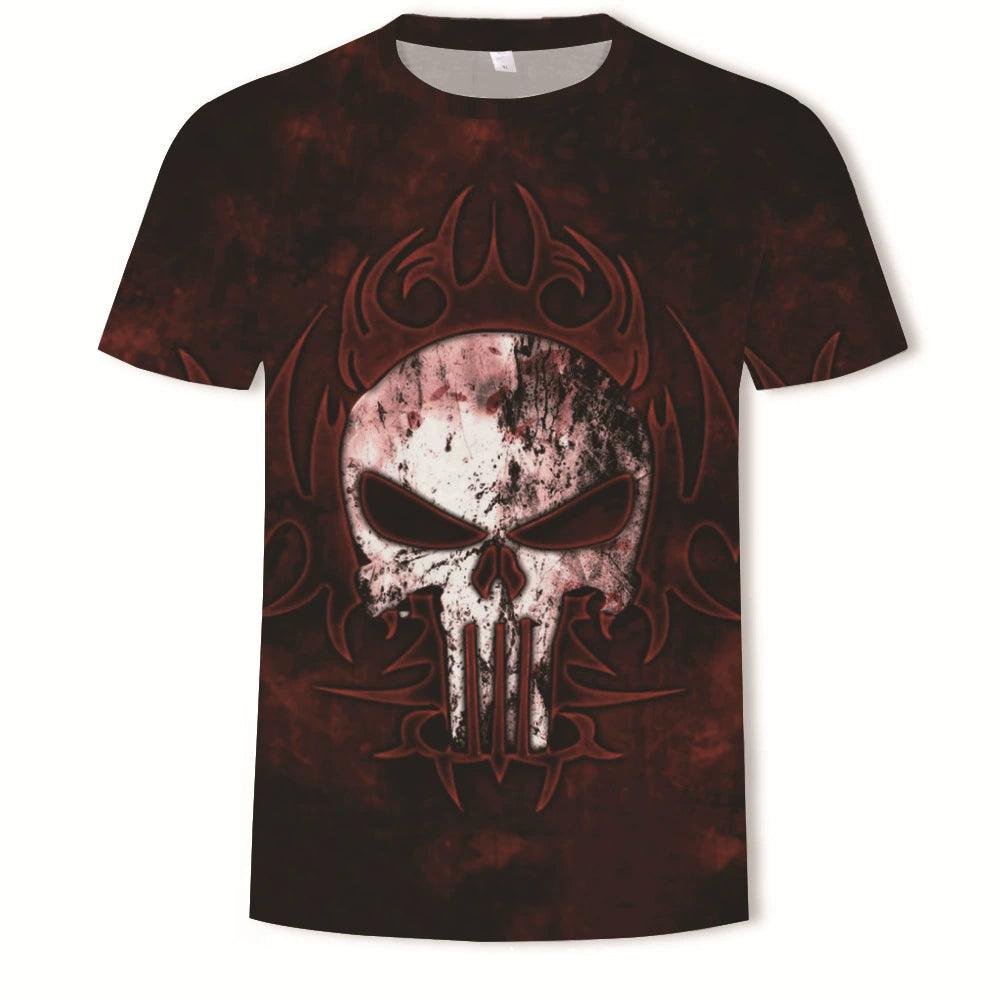 KISS Skull Print Slim Fit Crewneck T-Shirt - Popular Short Sleeve Tee - Premium t-shirt from Lizard Vigilante - Just $22.99! Shop now at Lizard Vigilante