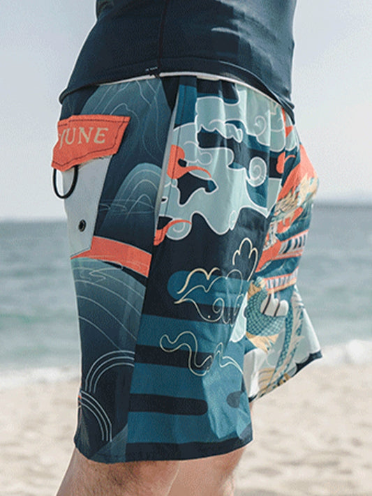 Nu-June Men's Beach Pants Casual Quick-Dry Surfing Diving Shorts Sports Running Swimming Hot Spring Training Pant - Premium shorts from Lizard Vigilante - Just $40.99! Shop now at Lizard Vigilante