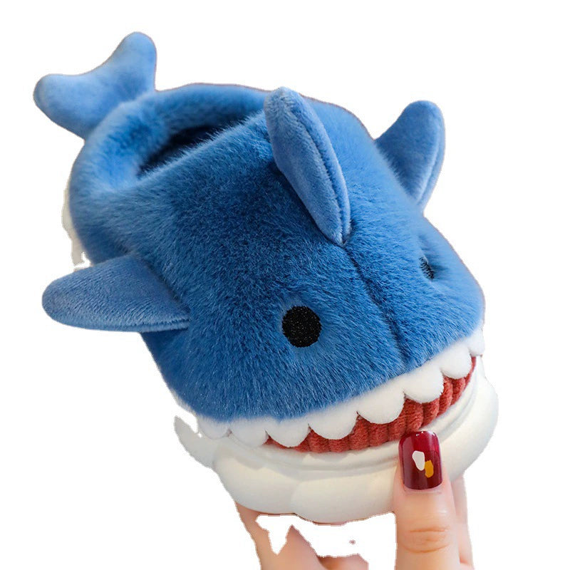 Children's Waterproof Cotton Slippers with Cute Shark Pattern - Non-Slip Indoor Footwear for Autumn and Winter - Premium slippers from Lizard Vigilante - Just $23.88! Shop now at Lizard Vigilante