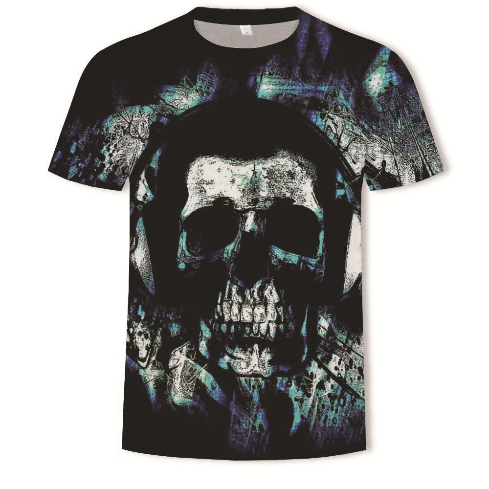 KISS Skull Print Slim Fit Crewneck T-Shirt - Popular Short Sleeve Tee - Premium t-shirt from Lizard Vigilante - Just $22.99! Shop now at Lizard Vigilante