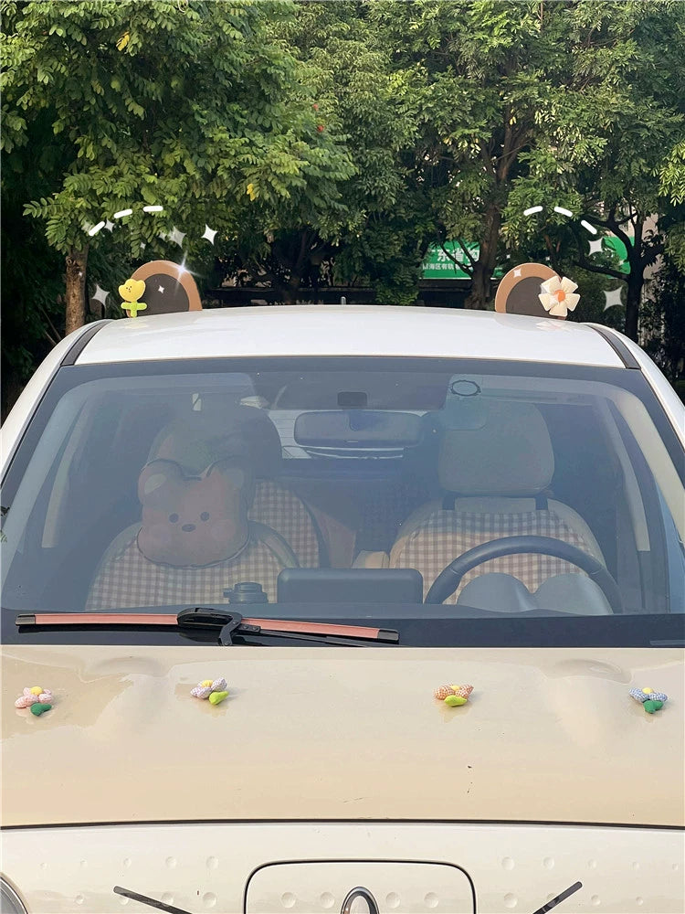 Cute Bear Ears Car Roof Decoration – Stylish 3D Cartoon Accessories for a Fun Car Makeover - Premium auto accessories from Lizard Vigilante - Just $22.88! Shop now at Lizard Vigilante