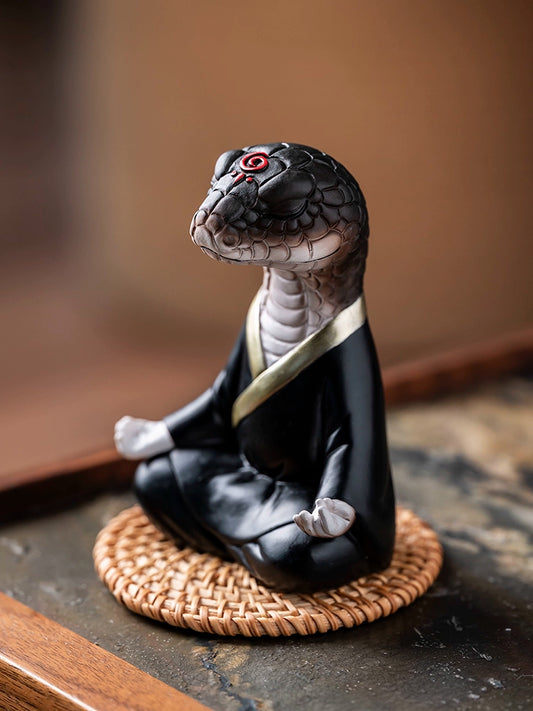 Peace-Lovin' Lizard Desk Mascot - Resin Reptile Art for Your Rebel Office Vibes - Premium ornament from Lizard Vigilante - Just $19.88! Shop now at Lizard Vigilante