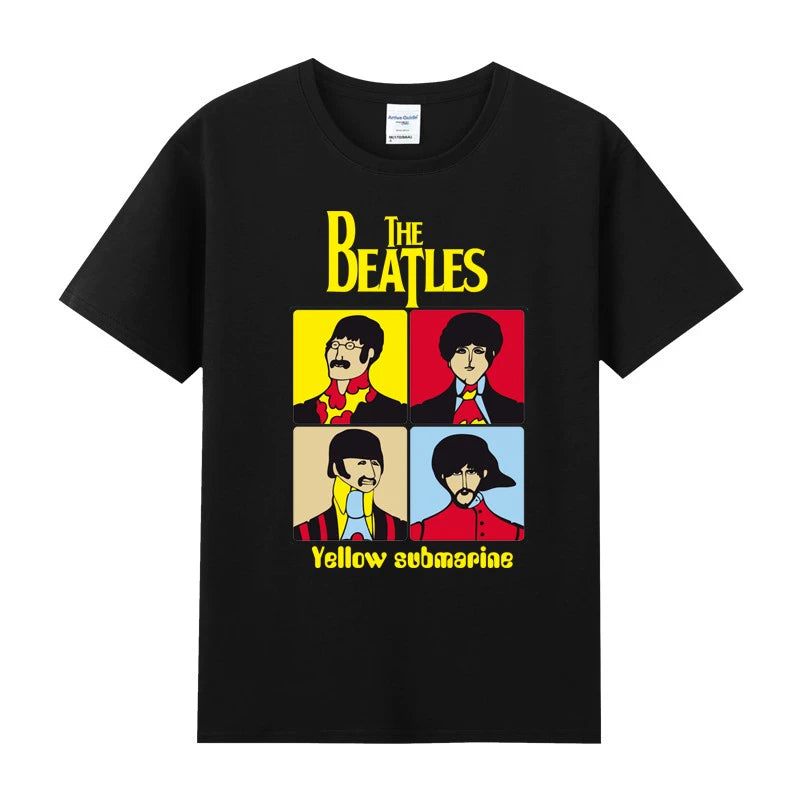 The Rock Band Short Sleeve T-Shirt Beatles Lennon Summer Tee Shirt - Lizard Vigilante