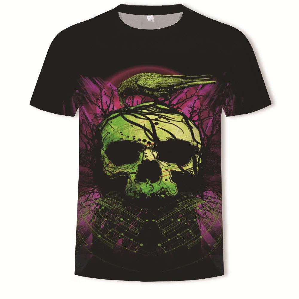 KISS Skull Print Slim Fit Crewneck T-Shirt - Popular Short Sleeve Tee - Premium t-shirt from Lizard Vigilante - Just $22.99! Shop now at Lizard Vigilante