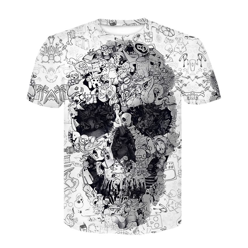 3D Skull Print Large Size Short Sleeve 3D Skull Print Plus Size Short Sleeve - Premium T-shirt from Lizard Vigilante - Just $23.99! Shop now at Lizard Vigilante