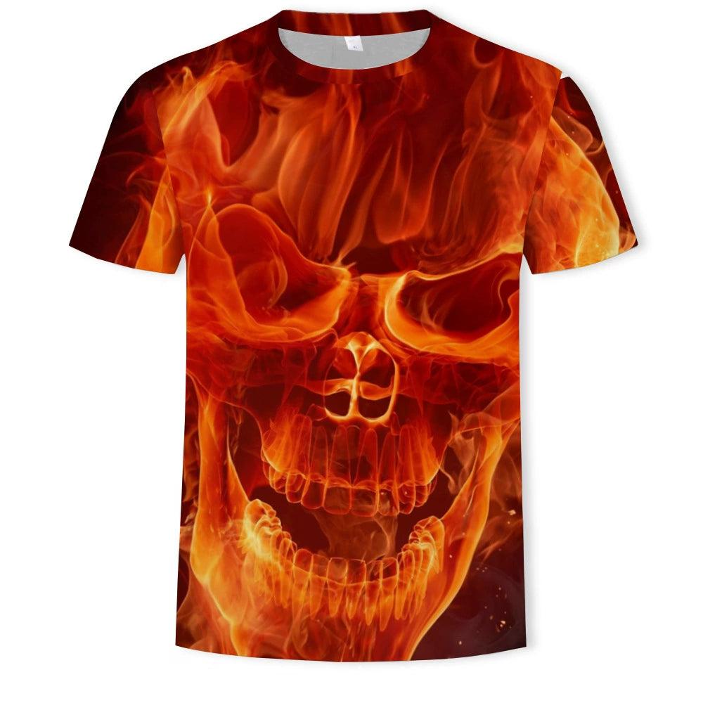 KISS Skull Print Slim Fit Crewneck T-Shirt - Popular Short Sleeve Tee - Premium t-shirt from Lizard Vigilante - Just $22.99! Shop now at Lizard Vigilante