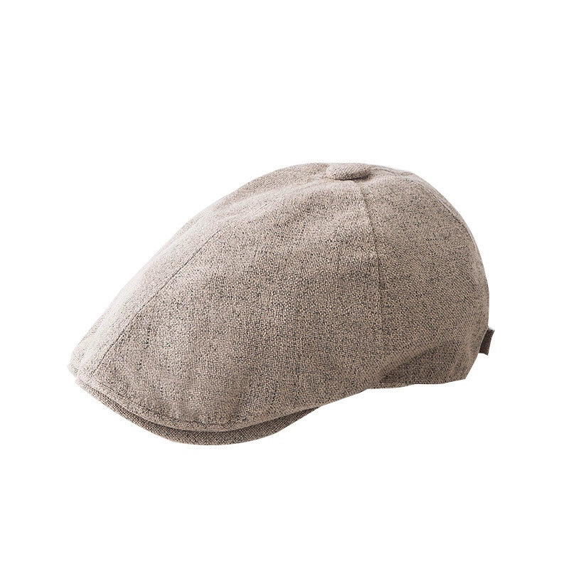 Vintage Super Comfortable Autumn Winter Retro Beret Hat - Stylish Linen Dome Hat for Men and Women, Neutral Color, Short Eaves, Light and Breezy for All Seasons - Premium beret from Lizard Vigilante - Just $31.08! Shop now at Lizard Vigilante