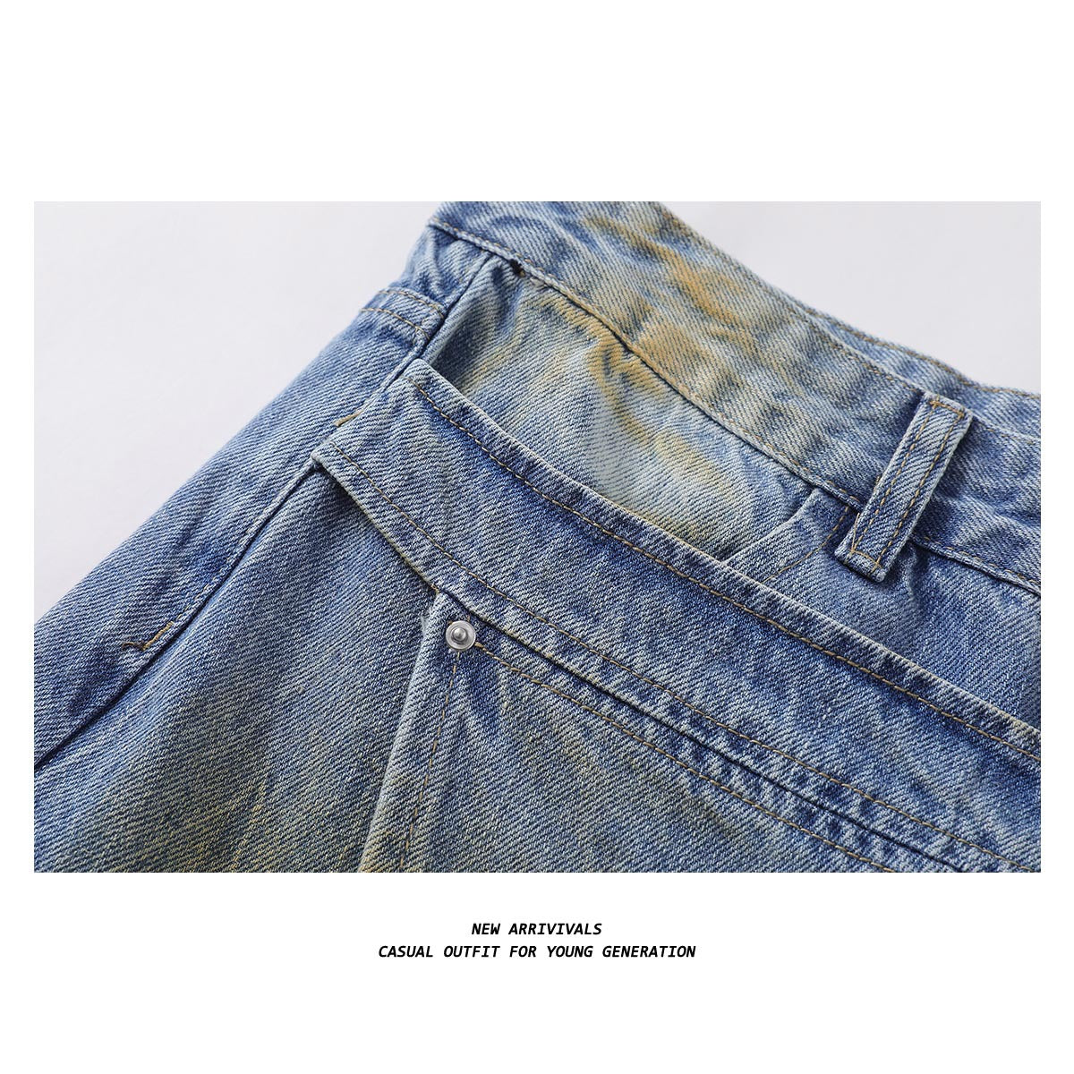 Fashion Brand Deconstruction Stitching Design Wide-leg Trousers