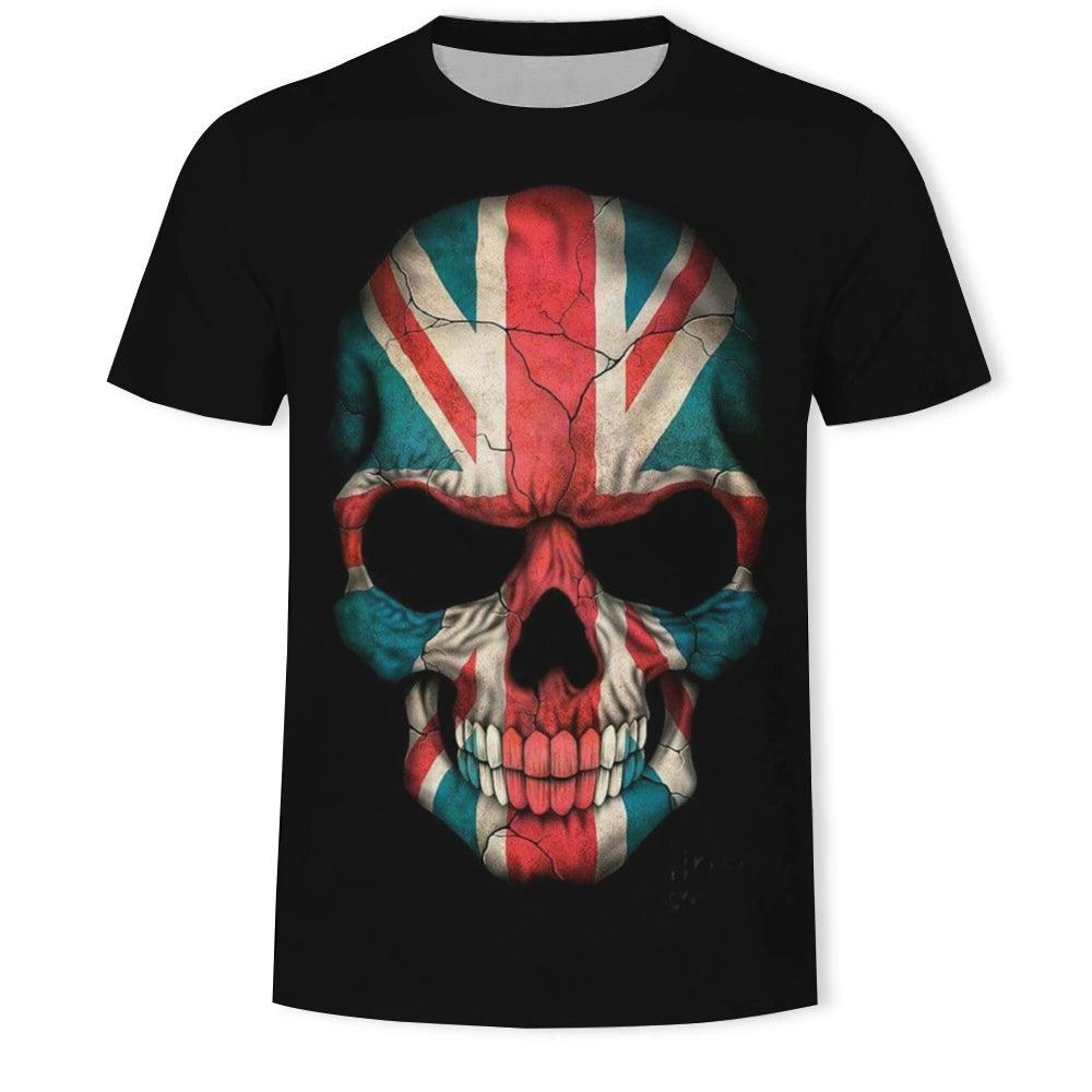 KISS Skull Print Slim Fit Crewneck T-Shirt - Popular Short Sleeve Tee - Premium t-shirt from Lizard Vigilante - Just $22.99! Shop now at Lizard Vigilante