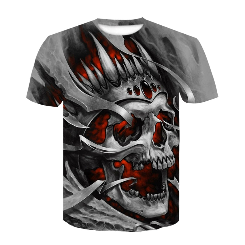 3D Skull Print Large Size Short Sleeve 3D Skull Print Plus Size Short Sleeve - Premium T-shirt from Lizard Vigilante - Just $23.99! Shop now at Lizard Vigilante