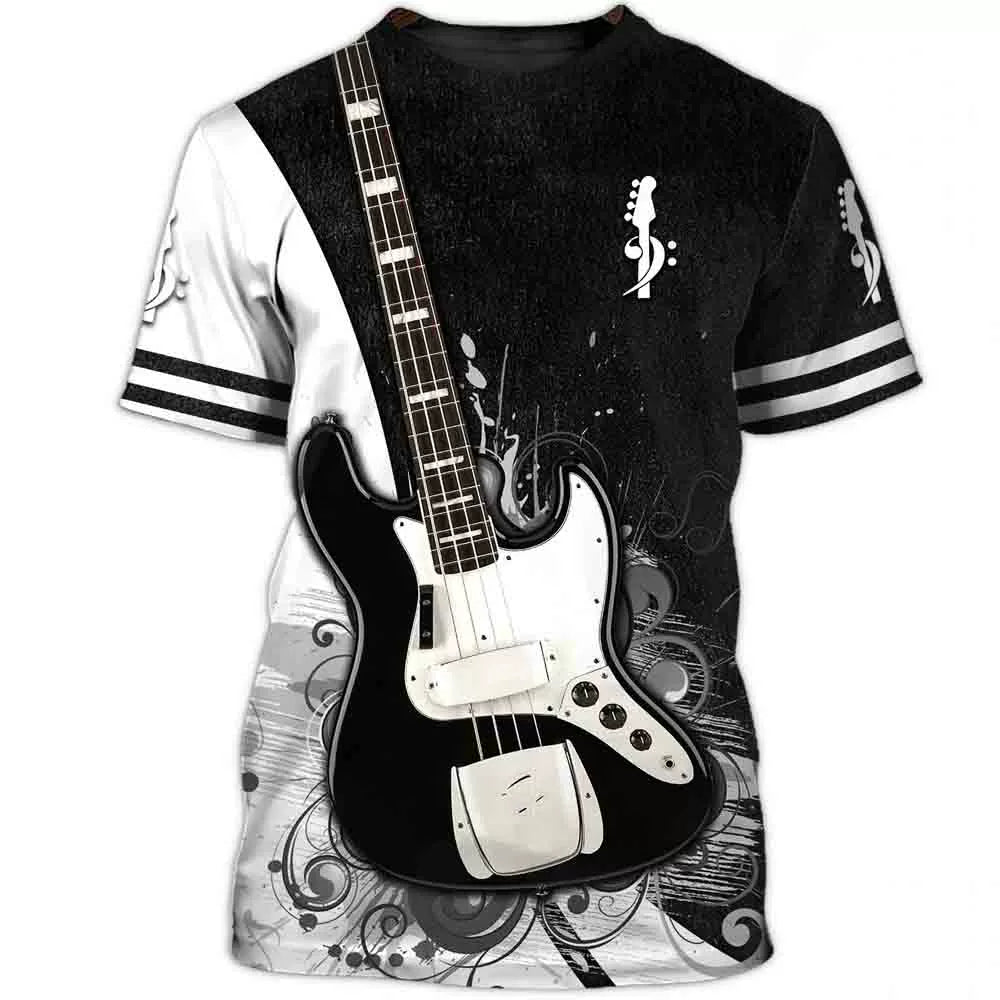 3D Guitarist Gift Printed Loose Fitting Fun Short Sleeve Guitars T-shirt Printed Loose Short Sleeve 6 String T-shirt - Premium  from Lizard Vigilante - Just $21.99! Shop now at Lizard Vigilante