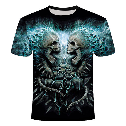 3D Skull Print Large Size Short Sleeve 3D Skull Print Plus Size Short Sleeve - Premium T-shirt from Lizard Vigilante - Just $23.99! Shop now at Lizard Vigilante