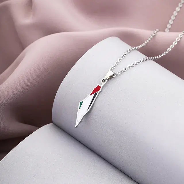 Stainless Steel Palestine Pendant Chain Necklaces
