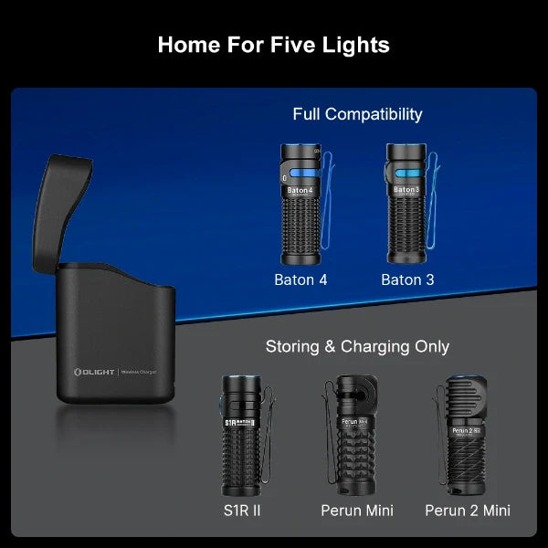 OLIGHT BATON4KITBK Baton 4 Powerful EDC Flashlight 1300 Lumens - Black - Premium (With Charging Case)