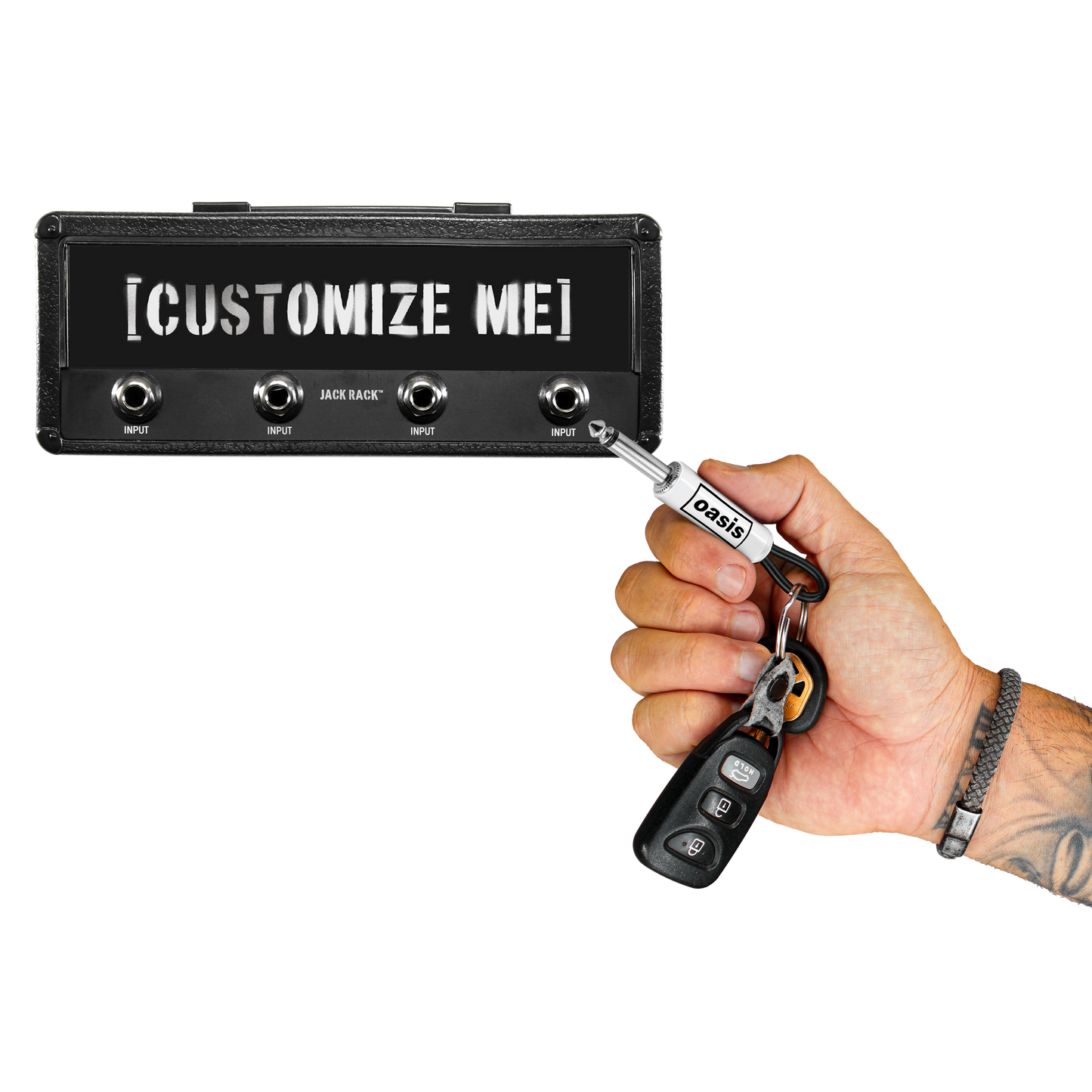 Oasis Logo Guitar Plug Keychain