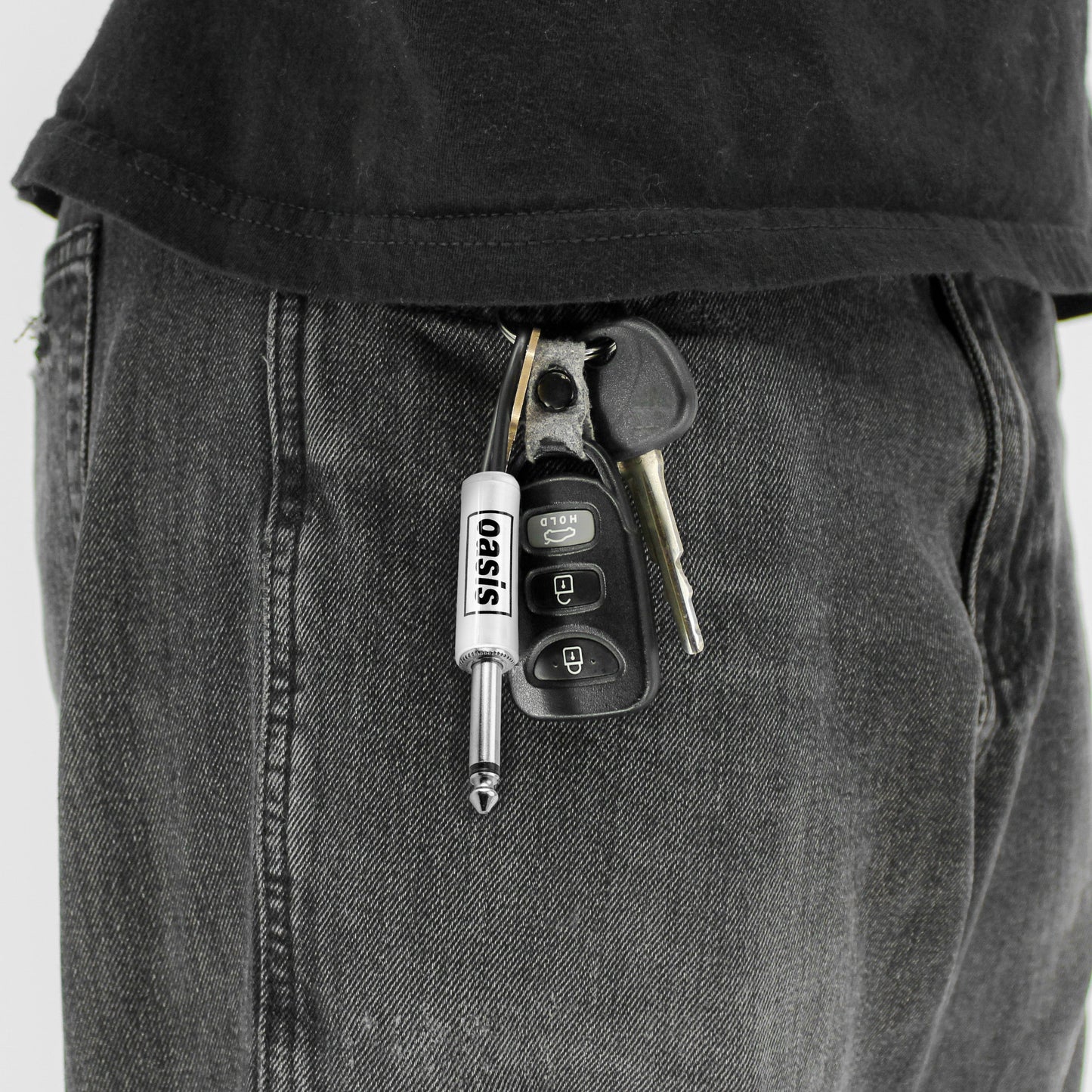 Oasis Logo Guitar Plug Keychain