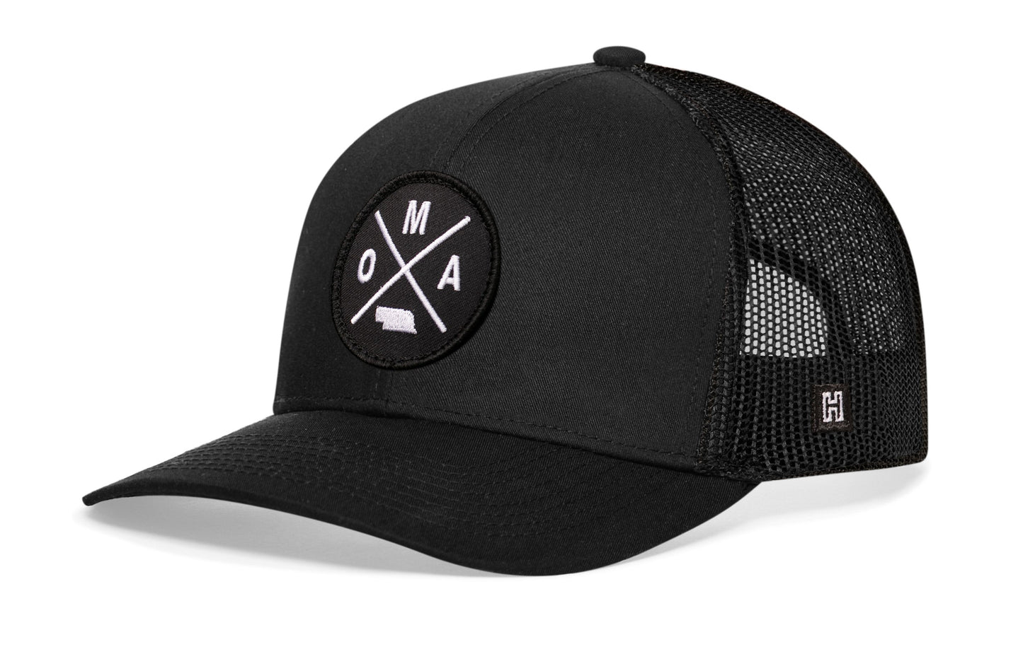 Omaha Trucker Hat  |  Black OMA X Snapback