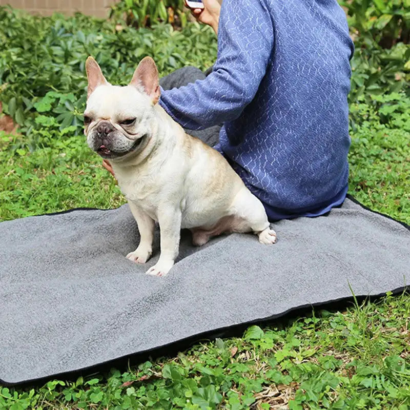 Foldable Pet Blanket Mat Waterproof Folding Washable Dog Sleeping Bag with Strap for Dog Travel Camping Accessories