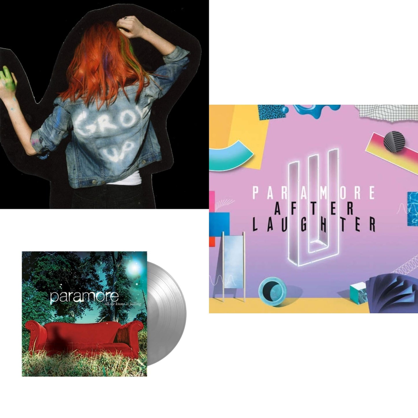 Paramore (2LP) & All We Know Is Falling (Silver LP Vinyl) & After Laughter (Black & White Marble LP Vinyl/Dl Card) (I)