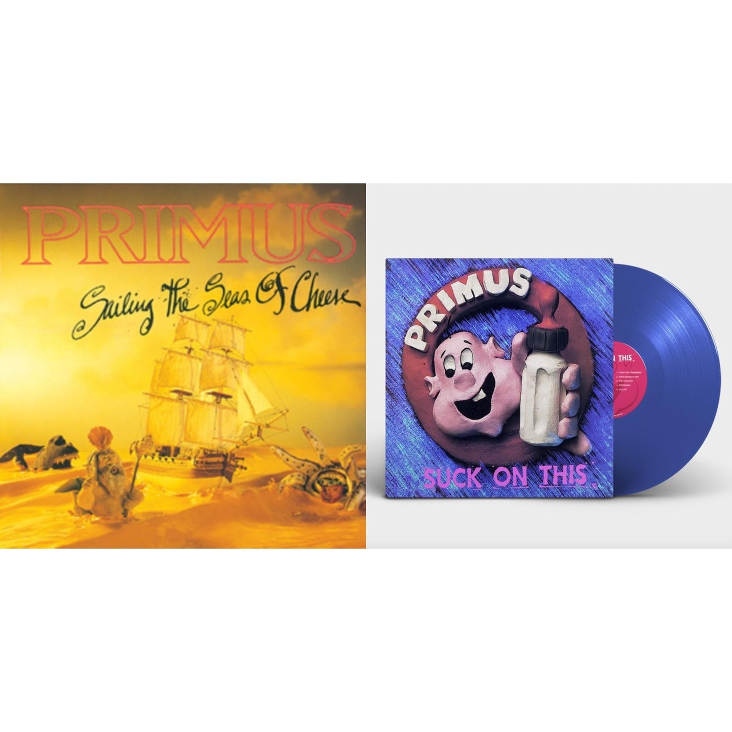 Primus - Suck On This (Cobalt Blue LP Vinyl/Remastered/Reissue) & Sailing Seas Of Cheese