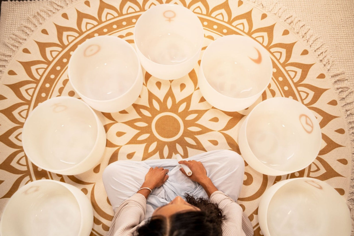 7 Planetary Crystal Singing Bowls - Cosmic Chakra Set