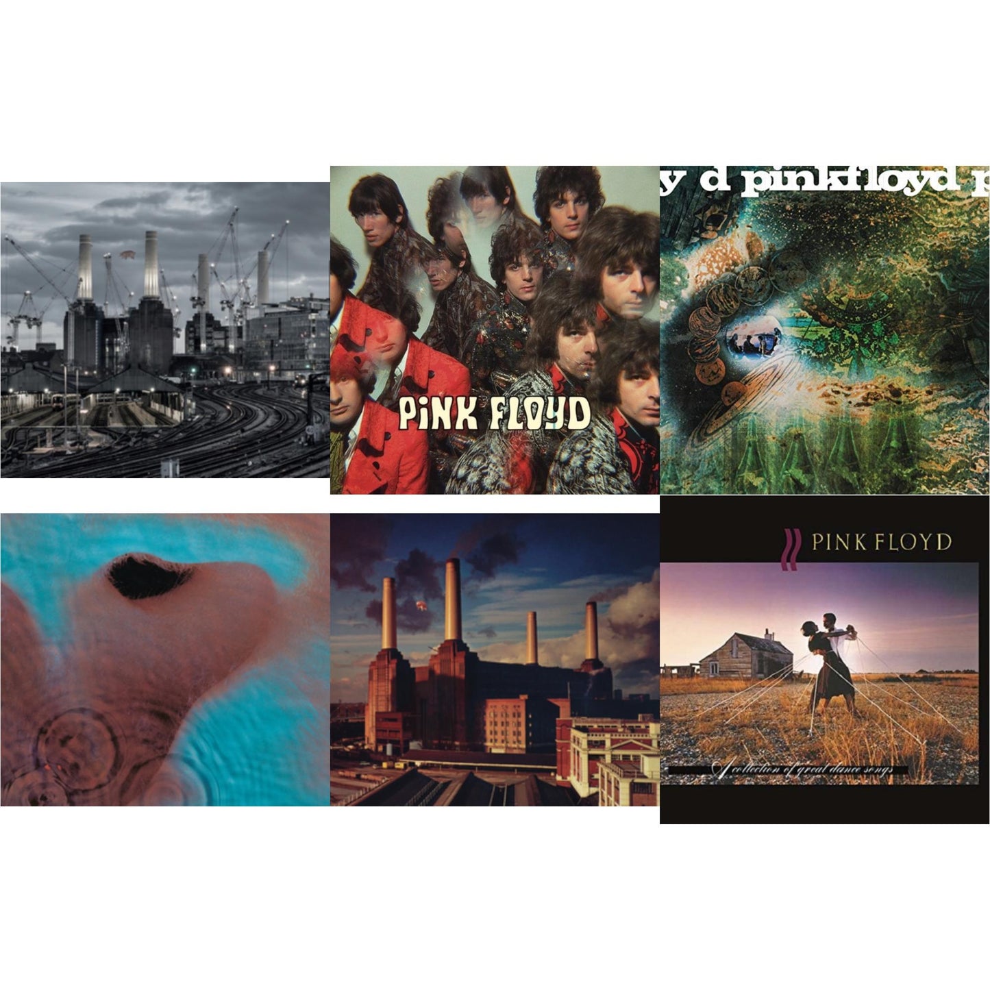 Pink Floyd - Animals (2018 Remix) (180G) & Piper At The Gates Of Dawn (Mono Version) & Saucerful Of Secrets (180G) & Meddle (180G/Gatefold/2016 Version) & Animals (180G) (2016 Version) & Collection Of Great Dance Songs (180G) - LP Vinyl Bundle