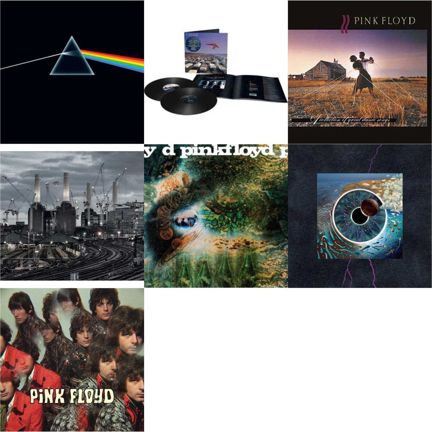 Pink Floyd - Animals (2018 Remix) (180G/LP/CD/Blu-Ray/DVD) & Momentary Lapse Of Reason (Remixed & Updated) (2LP) & Piper At The Gates Of Dawn (Mono Version) & Saucerful Of Secrets (Mono/180G) & Dark Side Of The Moon (50Th Anniversary Remaster) &