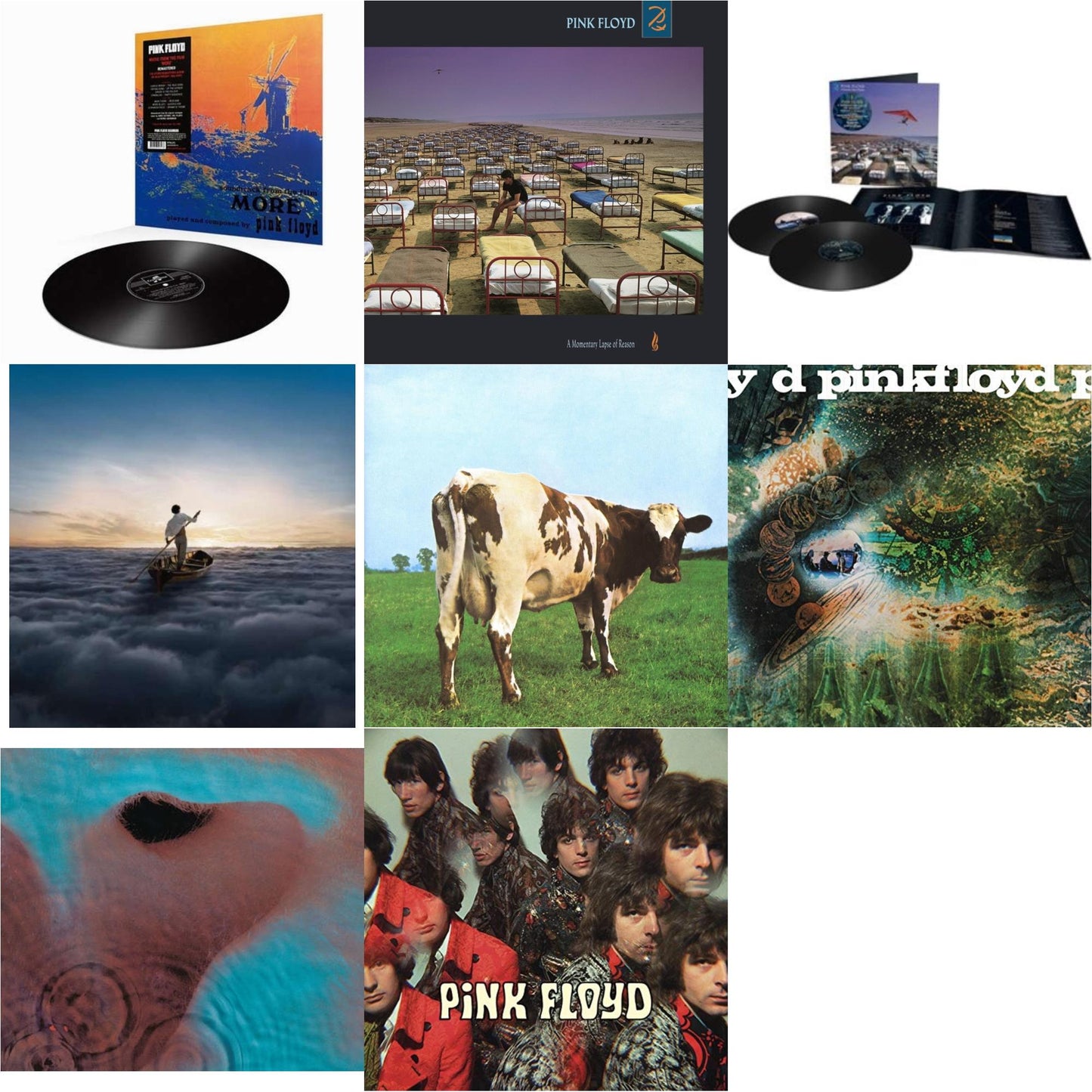 Pink Floyd - Momentary Lapse Of Reason (Remixed & Updated) (2LP) & Endless River (2LP/180G) & Piper At The Gates Of Dawn (180G/2016 Version) & Saucerful Of Secrets (180G) & More (180G) & Atom Heart Mother (180G/Gatefold/2016 Version) & Meddle