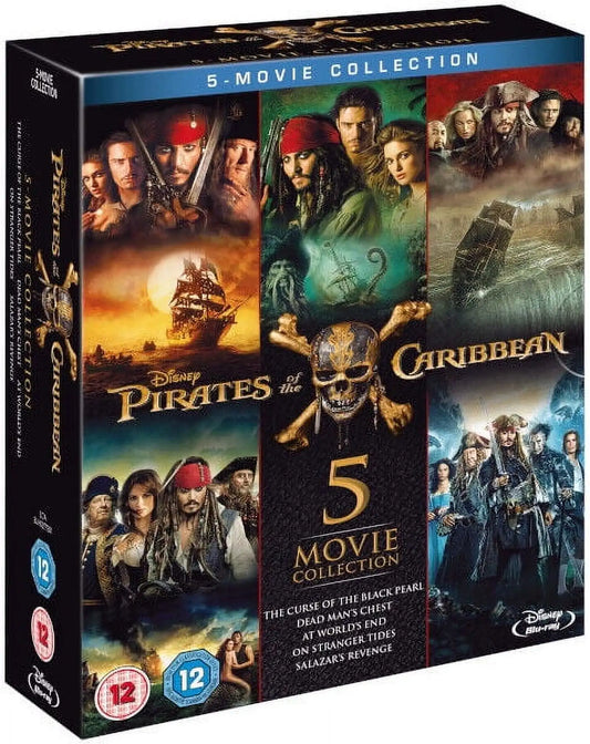 PIRATES OF THE CARIBBEAN 1-5 Complete All 5-Movie Collection