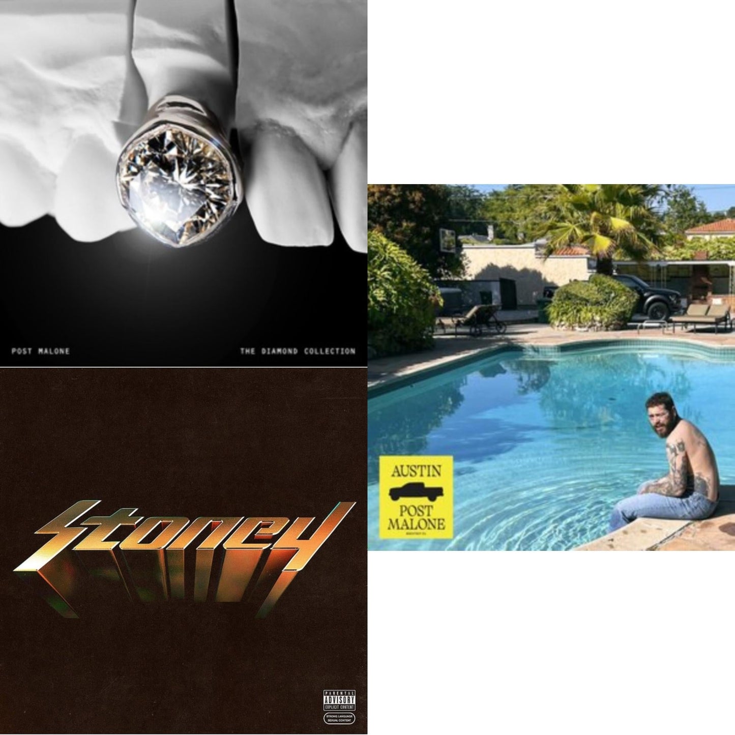 Austin (Forest Green/2LP) (X) & Diamond Collection (Metallic Silver Vinyl/2LP) & Stoney (Orange LP Vinyl)