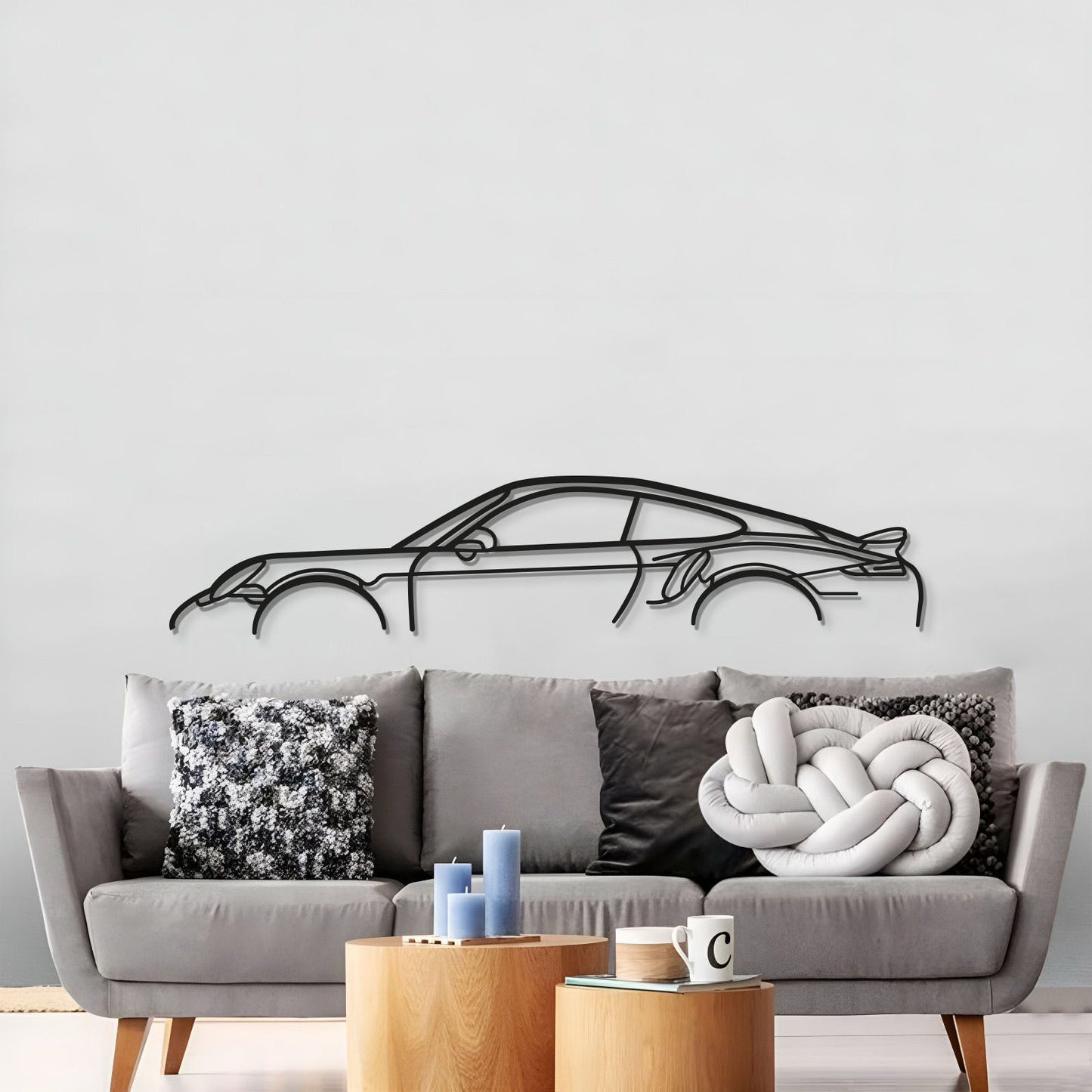 911 Turbo S Model 991 Metal Car Wall Art - MT0876