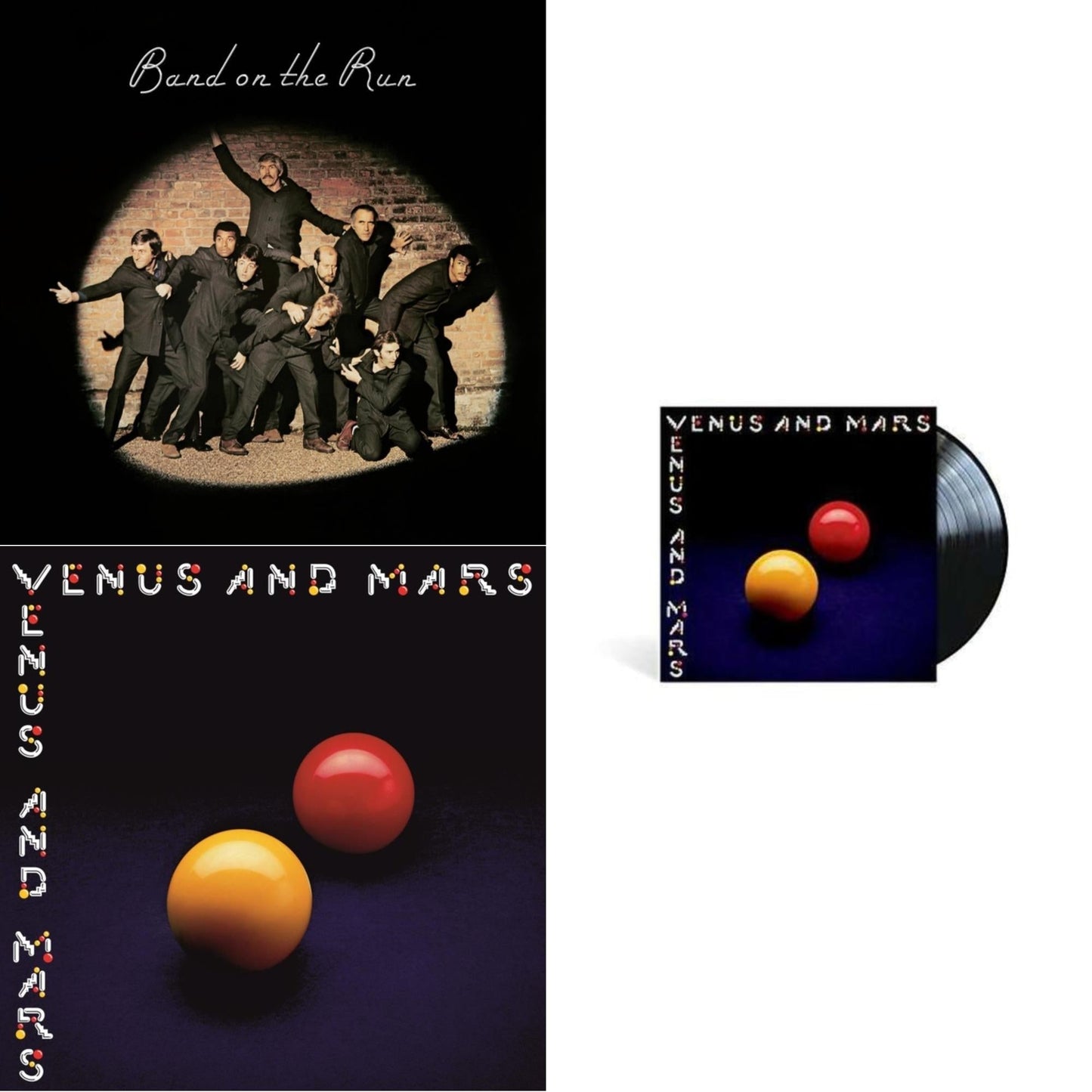 Paul & Wings Mccartney - Band On The Run (Half-Speed) & Venus & Mars (50Th Anniversary) (180G/Half-Speed) & Venus & Mars - LP Vinyl Bundle